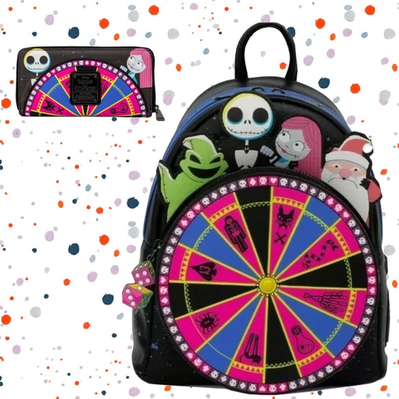 Loungefly Disney The Nightmare Before Xmas Oogie Boogie Mini Backpack w/wallet